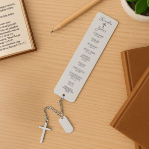 Zakładka do książki z grawerem na komunię - Stworzony z miłością