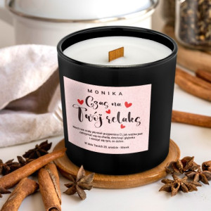 Świeca zapachowa z drewnianym knotem na 20 urodziny - Relaks