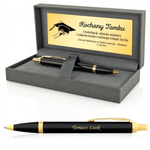 Długopis Parker IM Czarny GT z grawerem dla maturzysty - Nowy etap