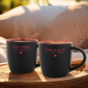 Kubki dla pary z grawerem - Mąż i żona
