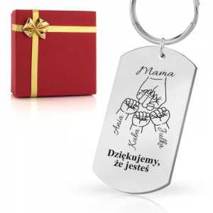 Nieśmiertelnik brelok z grawerem dla mamy - Drużyna mamy