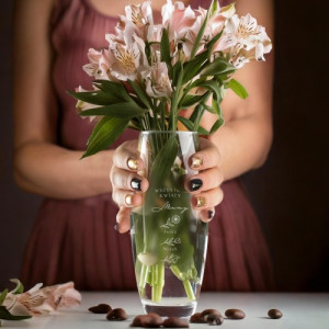 Wazon dekoracyjny z grawerem dla mamy - Kwiaty mamy