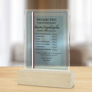 Statuetka z nadrukiem dla mamy - Świadectwo matczynej miłości