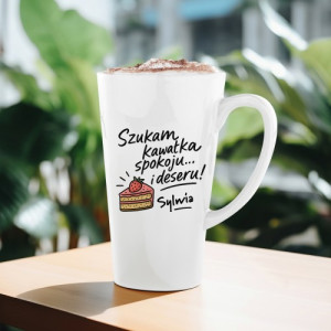 Kubek do kawy latte z nadrukiem dla niej - Słodka przerwa