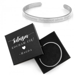 Bransoletka męska z grawerem dla taty - Dziedzictwo miłości