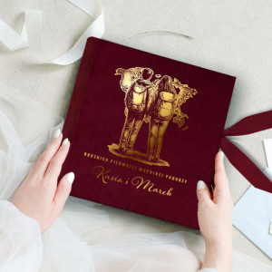 Album na zdjęcia z nadrukiem na rocznicę pierwszej podróży - Razem w świat