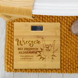 Waga łazienkowa z grawerem na rozwód koleżanki - Zrzucony balast