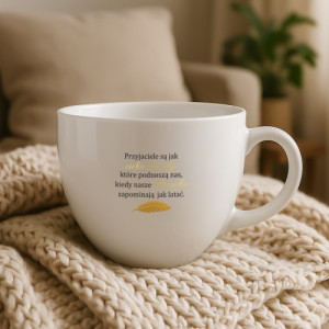Kubek litrowy XXL z nadrukiem dla przyjaciółki - Mój anioł