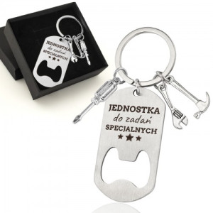 Brelok do kluczy z otwieraczem do piwa z grawerem - Misja specjalna