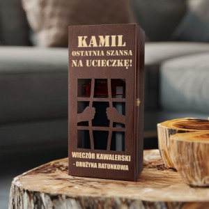 Skrzynka na whisky z grawerem na wieczór kawalerski - Drużyna ratunkowa