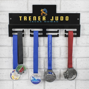 Wieszak na medale z nadrukiem dla trenera judo - Technika zwycięzcy