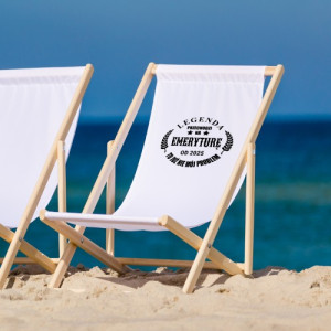 Leżak plażowy z nadrukiem na emeryturę - Nie mój problem