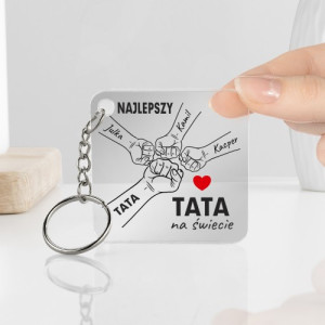 Brelok do kluczy z nadrukiem dla taty - Ojcowski team