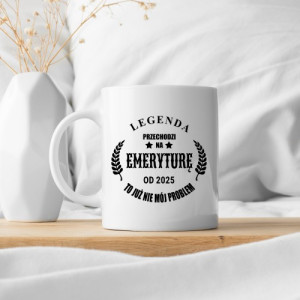 Kubek z nadrukiem dla emeryta - Nie mój problem