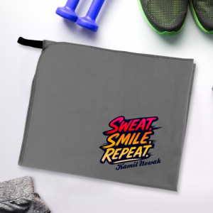 Ręcznik z mikrofibry z nadrukiem dla sportowca - Motywacja na start