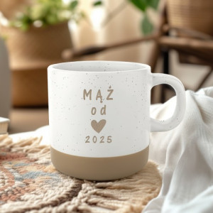 Kubek ceramiczny z grawerem dla męża - Od teraz mąż