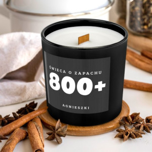 Świeca zapachowa z drewnianym knotem dla młodej mamy - Zapach 800+
