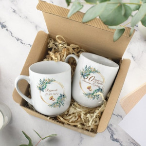 Zestaw kubków z nadrukiem na 50 rocznicę ślubu - Złote gody