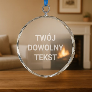 Medal szklany z grawerem - Twój tekst