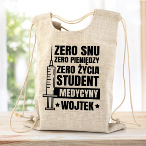 Plecak worek z nadrukiem dla studenta medycyny - ZeroPack