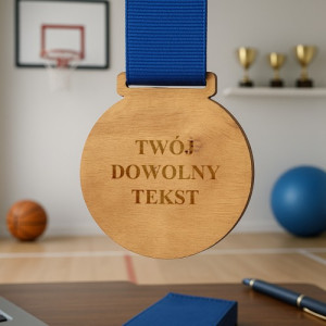Medal drewniany z grawerem 10 sztuk - Twój tekst