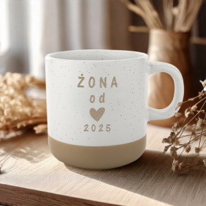 Kubek ceramiczny z grawerem dla żony - Od teraz żona