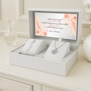 Zestaw biżuterii damskiej srebrnej 925 dla przyjaciółki - Człowiek anioł