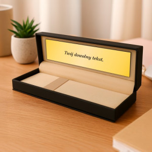 Etui na długopis czarne z grawerem - Twój tekst