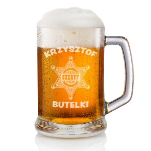 Kufel do piwa z grawerem dla faceta - Butelkowy boss