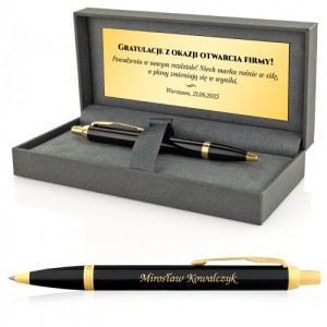 Długopis Parker IM Czarny GT z grawerem na otwarcie firmy - Podpis sukcesu