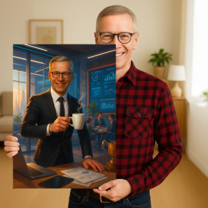 Karykatura ze zdjęcia (50x70 cm) dla szefa - Portret Bossa