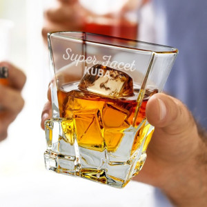 Szklanka do whisky Iceberg z grawerem dla niego - Super facet