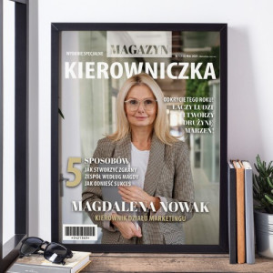 Okładka magazynu ze zdjęciem w ramce (30x40 cm) dla kierowniczki - Top Managerka