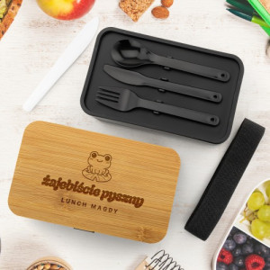 Lunchbox z przegródkami i grawerem dla niej - Box smaku