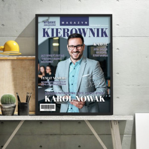 Okładka magazynu ze zdjęciem w ramce (30x40 cm) dla kierownika - Przywódca
