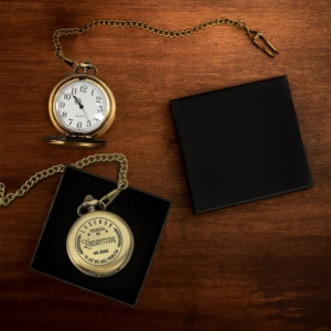 Zegarek kieszonkowy na łańcuszku z grawerem dla emeryta - Emerycki czas