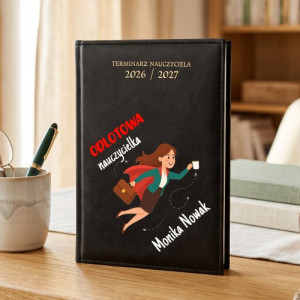 Kalendarz nauczyciela 2026/2027 z nadrukiem - Odlotowa bohaterka