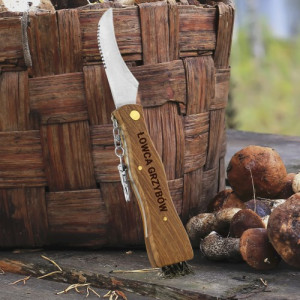 Nóż składany dla grzybiarza z grawerem - Łowca grzybów