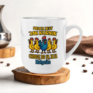 Kubek z nadrukiem dla pracownika - Poranek jajcarza