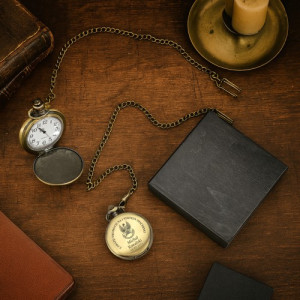 Zegarek kieszonkowy z grawerem na promocję oficerską - Oficerska pamiątka