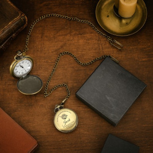 Zegarek kieszonkowy z grawerem na bierzmowanie dla niego - Czas Ducha