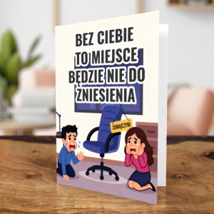 Kartka na odejście z pracy dla koleżanki - Zdrajczyni