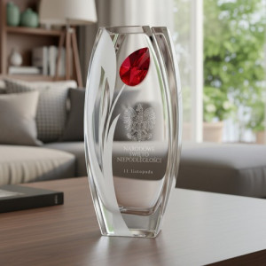 Wazon z kryształem i grawerem na Święto Niepodległości - Niepodległy