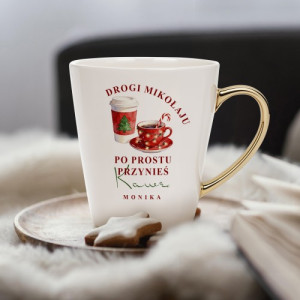 Kubek do kawy z nadrukiem na mikołajki dla niej - Czysty przekaz