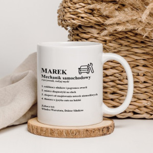 Kubek z nadrukiem dla mechanika samochodowego - Doktor silników