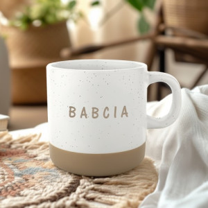 Kubek ceramiczny z grawerem dla babci - Wieczna troska