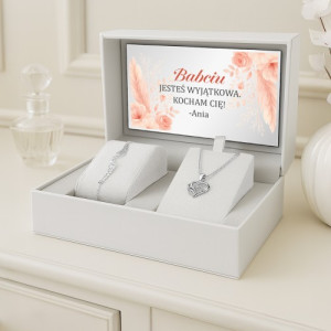 Zestaw biżuterii damskiej srebrnej 925 dla babci - Wyjątkowa osoba