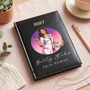 Kalendarz 2027 dla kosmetyczki z personalizacją - Beauty studio