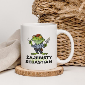 Kubek z nadrukiem imienia dla tynkarza - Żajebisty tynkarz