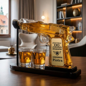 Zestaw do whisky karafka pistolet z kieliszkami dla wojskowego - Zadanie specjalne